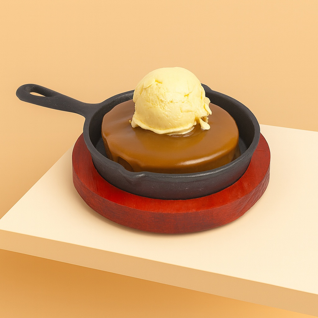 DATES CAKE WITH ICE CREAM