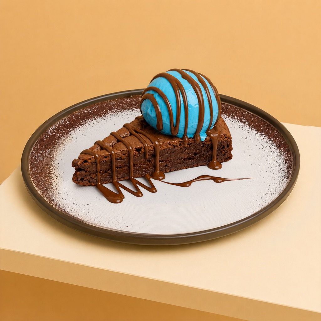 BROWNIE WITH ICE CREAM