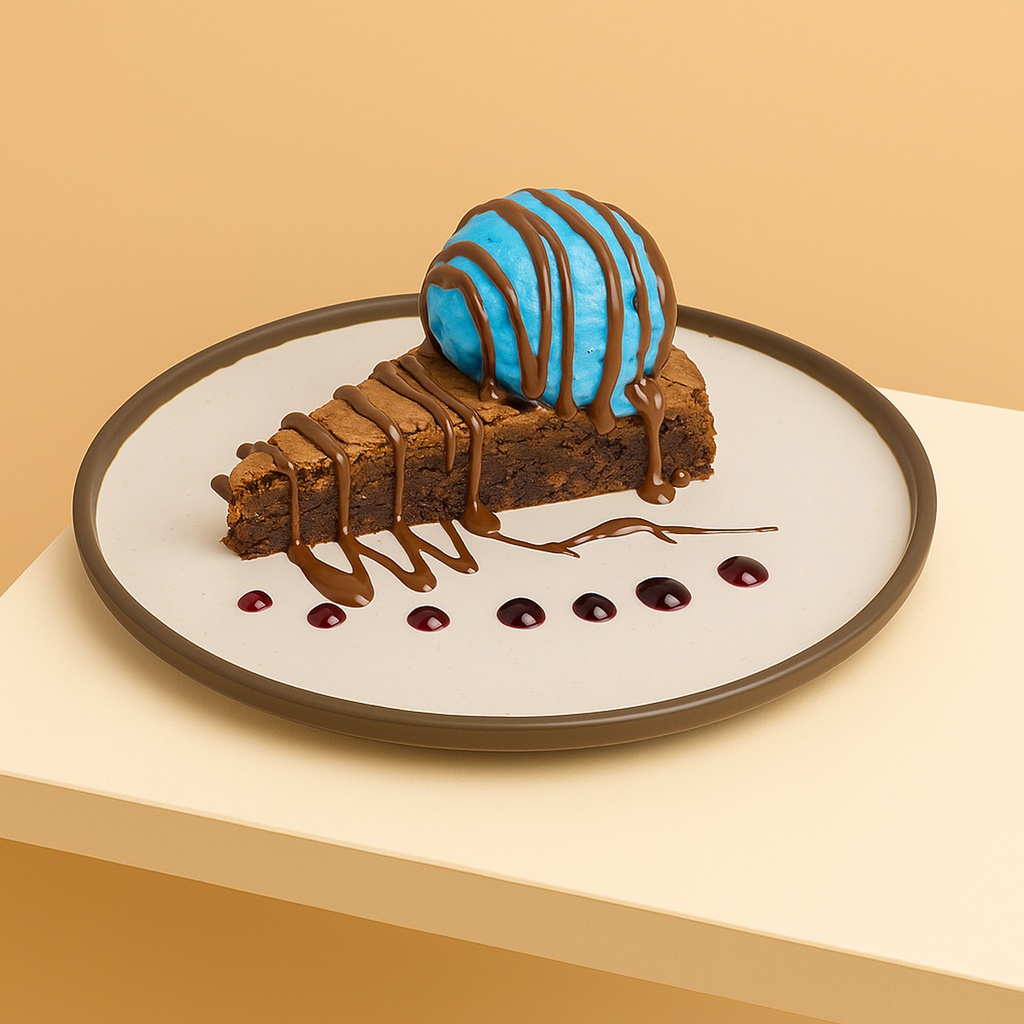 BROWNIES WITH ICE CREAM