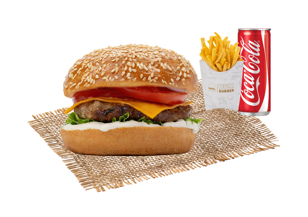 Classic beef burger meal