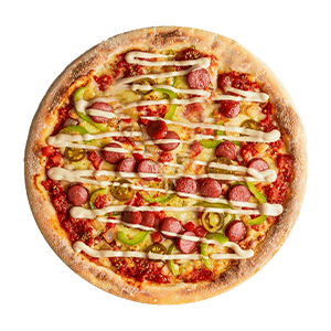 Large Pepperoni and hot dog Pizza