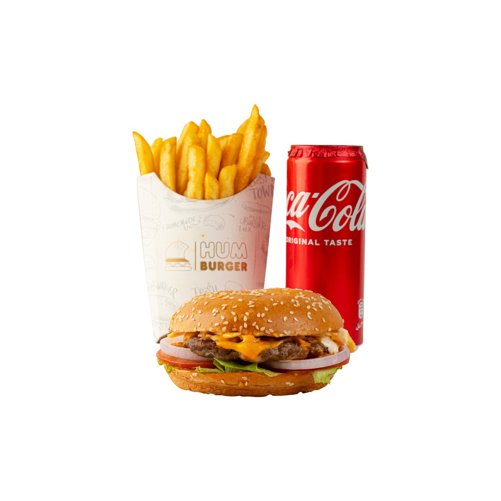 Classic beef burger meal