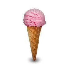 One scoop ice cream cone