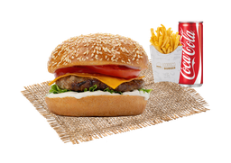 Classic beef burger meal