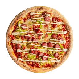 Large Pepperoni and hot dog Pizza