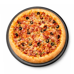 Large hot dog and Vegetables Pizza